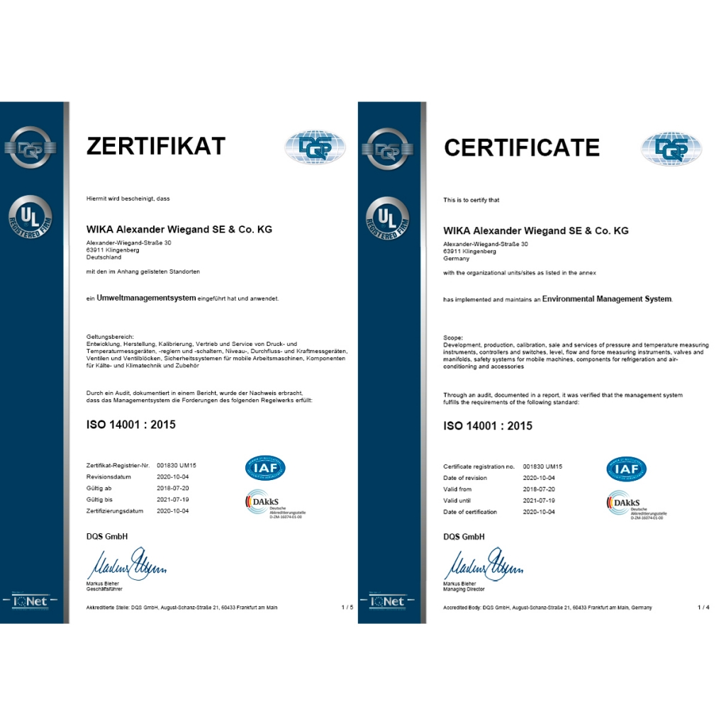 Certified to ISO 14001